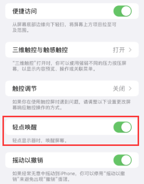 麟游苹果授权维修站分享iPhone轻点无法唤醒怎么办 