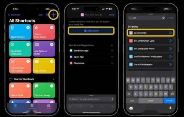 麟游苹果14锁屏维修店分享iPhone14升级iOS16.4后如何创建锁屏快捷方式 